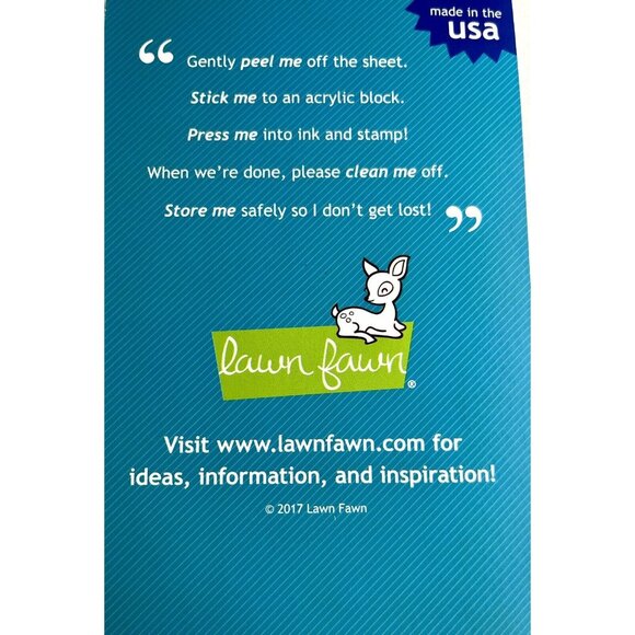 Lawn Fawn Gnome Sweet Gnome Photopolymer Stamp Mushroom Flamingo Bee Retired - Picture 6 of 6